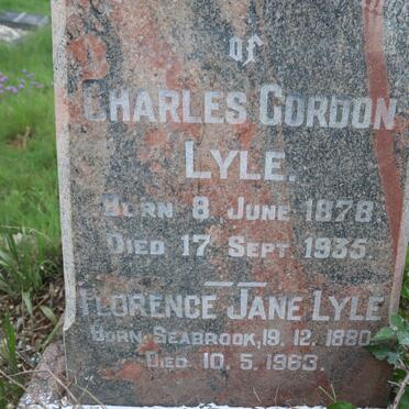 LYLE Charles Gordon 1878-1935 &amp; Florence Jane SEABROOK 1880-1963