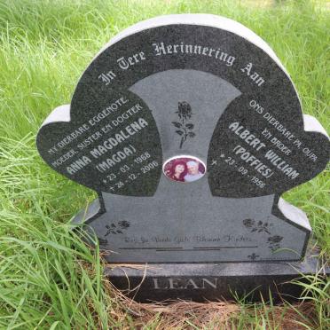 LEAN Albert William 1956- &amp; Anna Magdalena 1968-2006