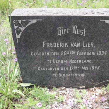 LIER Frederik, van 1894-1945