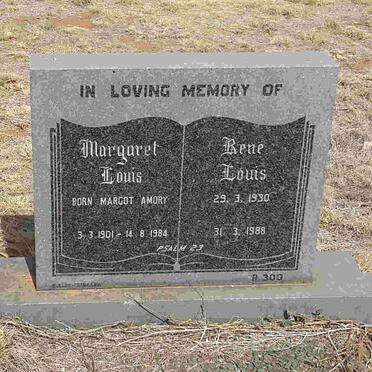 LOUIS Margaret nee AMORY 1901-1984 :: LOUIS Rene 1930-1988