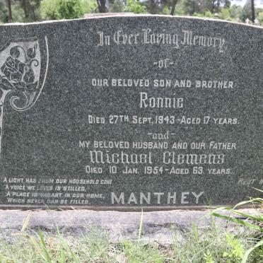 MANTHEY Michael Clemens -1954 :: MANTHEY Ronnie -1943