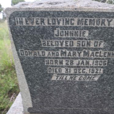 MACLENNAN Johnnie 1905-1921