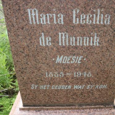 MUNNIK Maria Cecilia, de 1885-1948