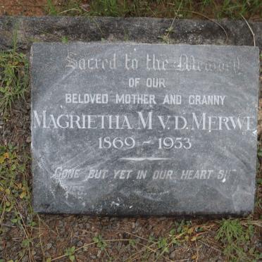 MERWE Magrietha M., v.d. 1869-1953