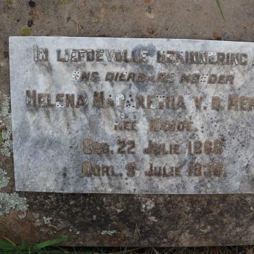 MERWE Helena Magaretha, v. d. nee NAUDE 1866-1936
