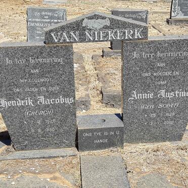 NIEKERK Hendrik Jacobus, van 1928-1990 &amp; Annie Justine SCOTT 1929-2002
