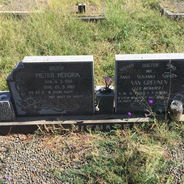 NIENABER Pieter Hendrik 1901-1967 :: VAN GREUNING Anna Susanna Sophia nee NIENABER 1938-1996