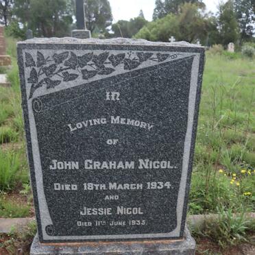 NICOL John Graham -1934 &amp; Jessie -1935