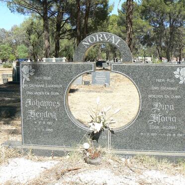 NORVAL Johannes Hendrik 1917-1988 &amp; Dina Maria JACOBS 1919-1997