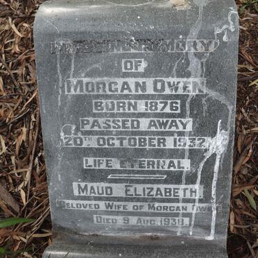 OWEN Morgan 1876-1932 &amp; Maud Elizabeth -1938