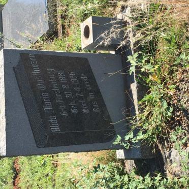 OOSTHUIZEN Alida Maria nee FURSTENBURG 1881-1966