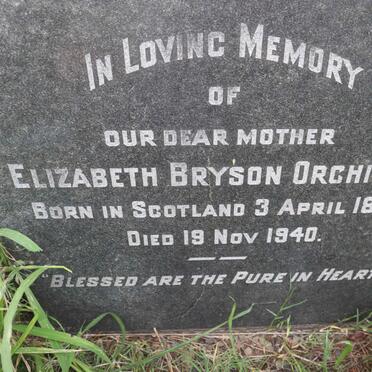 ORCHISON Elizabeth Bryson 1890-1940