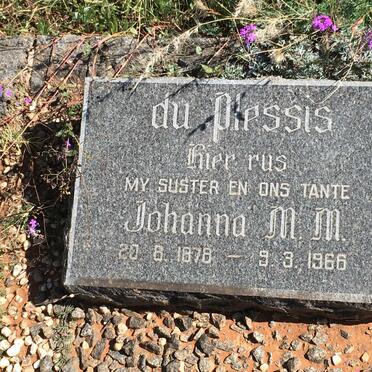 PLESSIS Johanna M.M., du 1878-1966