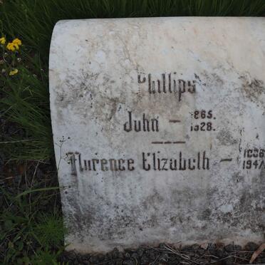 PHILLIPS John 1865-1928 &amp; Florence Elizabeth 18?6-1947