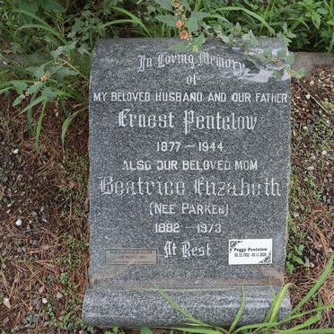 PENTELOW Ernest 1877-1944 &amp; Beatrice Elizabeth PARKER 1882-1973