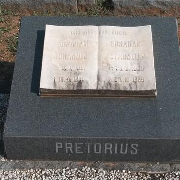 PRETORIUS Abraham Johannes 1891-1969 &amp; Susanna Petronella 1898-1969