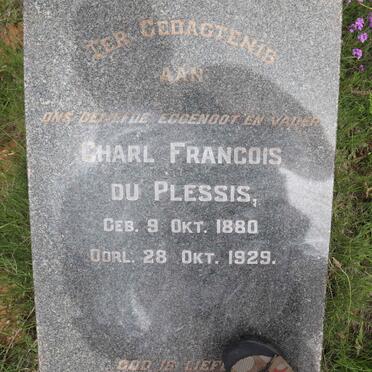 PLESSIS Charl Francois, du 1880-1929