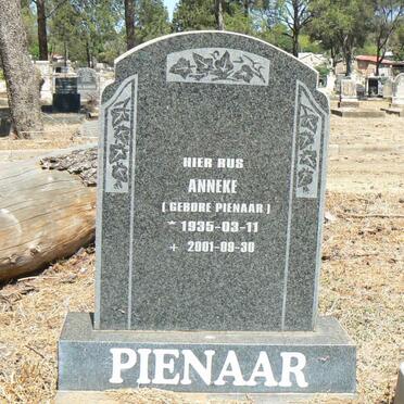 PIENAAR Anneke nee PIENAAR 1935-2001