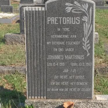 PRETORIUS Johannes Marthinus 1919-1963