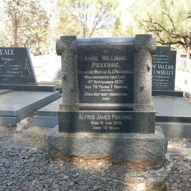 PICKERING Alfred James -1939 &amp; Annie WILLIAMS -1937