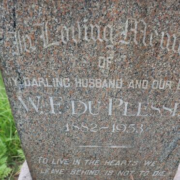 PLESSIS W.F., du 1882-1953 &amp; Tina 1889-1964