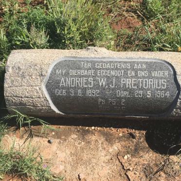 PRETORIUS Andries W.J. 1892-1964 &amp; Heila M. nee MYBURGH 1900-1982