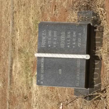 POTGIETER Hendrik 1875-1941 &amp; Frances 1885-1970