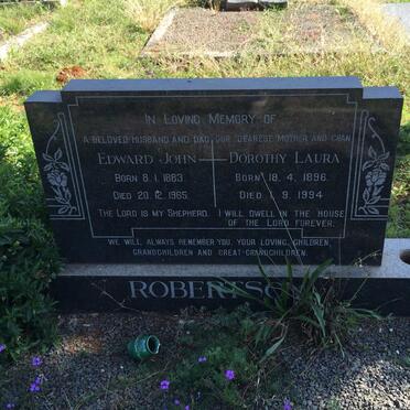 ROBERTSON Edward John 1883-1965 &amp; Dorothy Laura 1896-1994