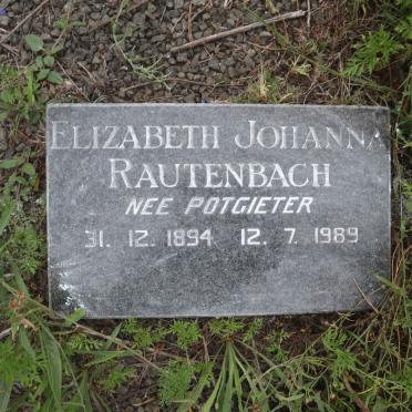 RAUTENBACH Elizabeth Johanna nee POTGIETER 1894-1989