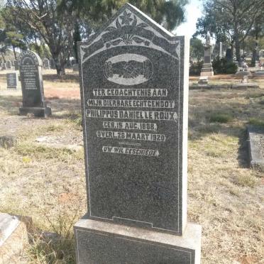 ROUX Philippus Daniel, le 1888-1920