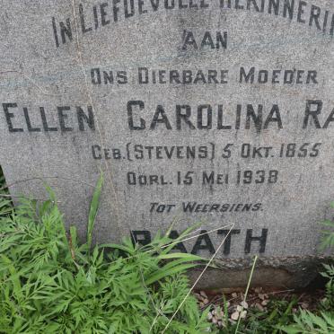 RAATH Ellen Carolina nee STEVENS 1855-1938