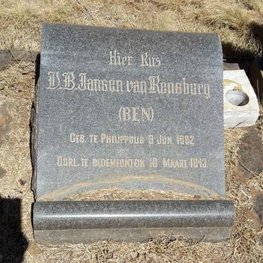 RENSBURG D.B., Jansen van 1892-1943