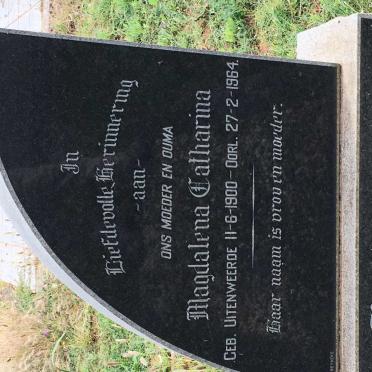 ROTHMANN Magdalena Catharina nee UITENWEERDE 1900-1964