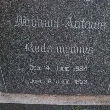 REDELINGHUYS Michael Antonie 1884-1933