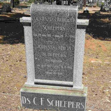 SCHEEPERS Coenraad Frederick 18??-1944 &amp; Johanna Maria ANDERSON