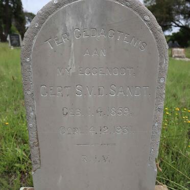 SANDT Gert S., v.d. 1859-1931