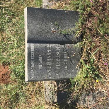 SCHLEBUSCH Jan Johannes 1895-1965