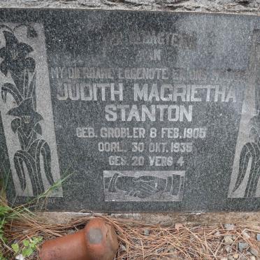 STANTON Judith Magrietha nee GROBLER 1905-1935