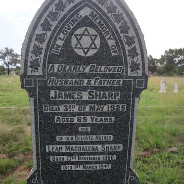 SHARP James -1925 &amp; Leah Magdalena 1860-1947