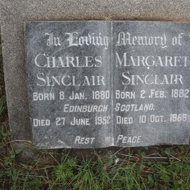 SINCLAIR Charles 1880-1952 &amp; Margaret 1882-1956