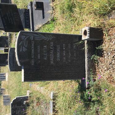 SONNEKUS Aletta Magdalena nee VAN WYK 1890-1967