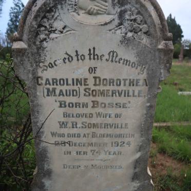 SOMERVILLE Caroline Dorothea nee BOSSE -1924