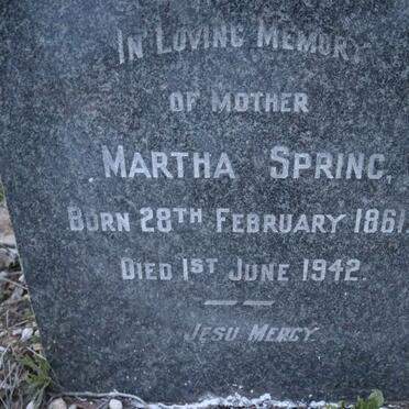 SPRING Martha 1861-1942