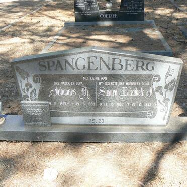 SPANGENBERG Johannes H. 1907-1988 &amp; Susanna Elizabeth J. 1893-1983 :: SWART Anna Sophia