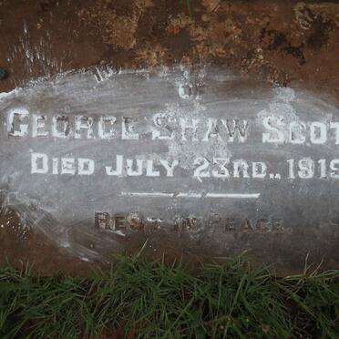 SCOTT George Shaw -1919