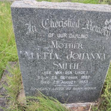 SMITH Aletta Johanna nee VAN DER LINDE 1887-1953