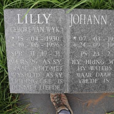 STROHFELDT Johann A. 1920-1999 &amp; Lilly VAN WYK 1930-1996