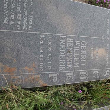 SCHEPERS Gerrit Willem Hendrik Frederik 1919-1992 &amp; Hester Jacoba DU PREEZ 1923-1987