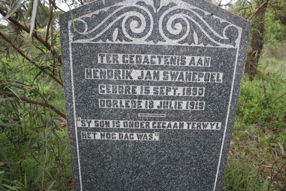 SWANEPOEL Hendrik Jan 1890-1919