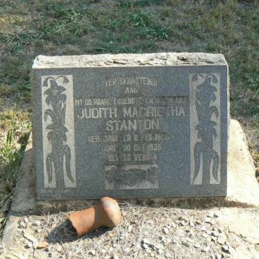 STANTON Judith Magrietha nee GROBLER 1905-1935